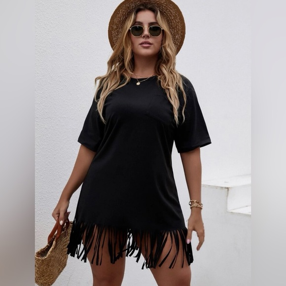 women's shein dresses SHEIN Autumn Casual Contrast Woven Notched Wrap One Piece Sleeve Maxi Plus Size Dresses